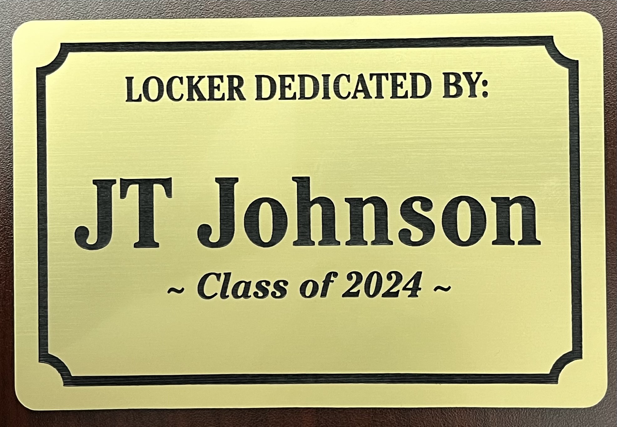 James Clemens Baseball Commemorative Locker Plate